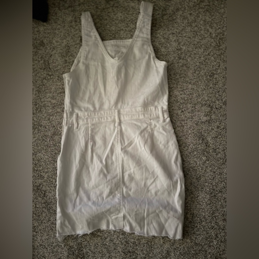 Frame Denim White Mini denim Dress size large - Picture 5 of 8